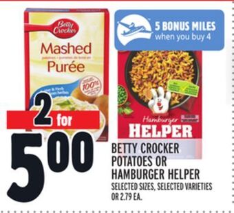 Metro Betty crocker potatoes or hamburger helper offer