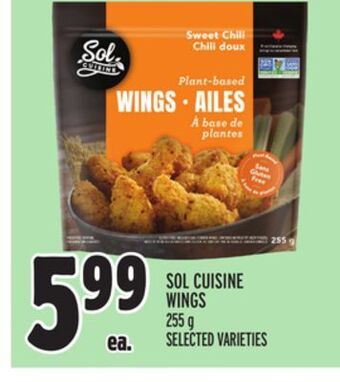 Metro Sol cuisine wings offer