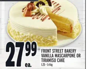 Metro Front street bakery vanilla mascarpone or tiramisu cake offer