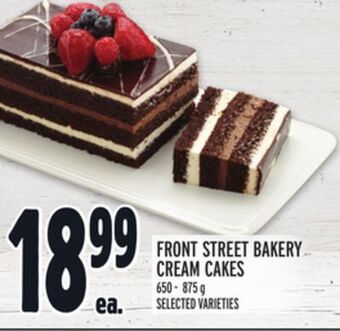 Metro Front street bakery cream cakes offer