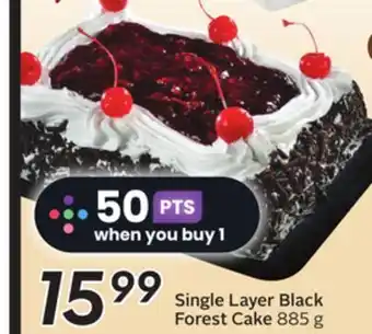 Sobeys Single layer black forest cake offer