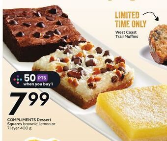 Sobeys Compliments dessert squares offer