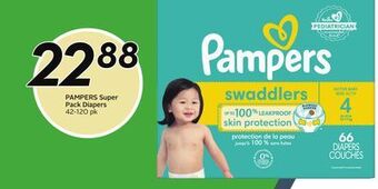 Sobeys Pampers super pack diapers offer