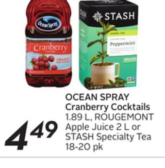 Sobeys Ocean spray cranberry cocktails offer
