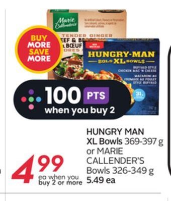 Sobeys Hungry man xl bowls offer