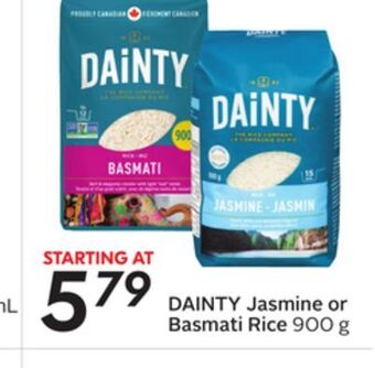 Sobeys Dainty jasmine or basmati rice offer