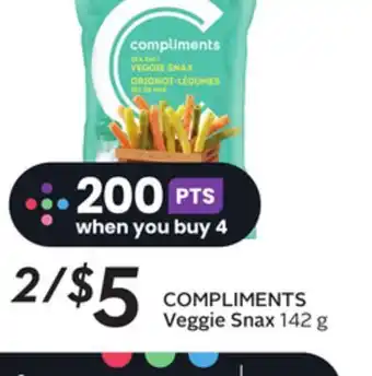 Sobeys Compliments veggie snax offer