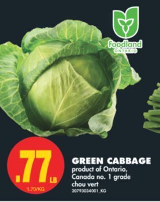 No Frills Green cabbage offer