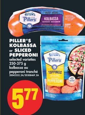 No Frills Piller's kolbassa or sliced pepperoni, 250-375 g offer