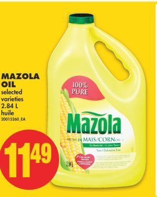 No Frills Mazola oil, 2.84 l offer