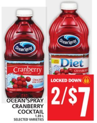 Food Basics Ocean spray cranberry cocktail offer
