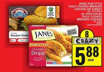 Food Basics Janes pub style fully cooked breaded chicken or turkey or al safa halal fully cooked breaded chicken offer