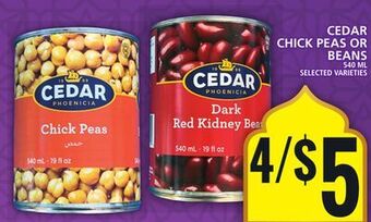 Food Basics Cedar chick peas or beans offer