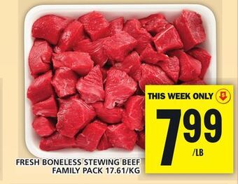 Food Basics Fresh boneless stewing beef offer