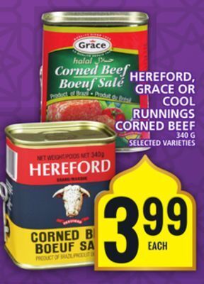 Food Basics Hereford, grace or cool runnings corned beef offer