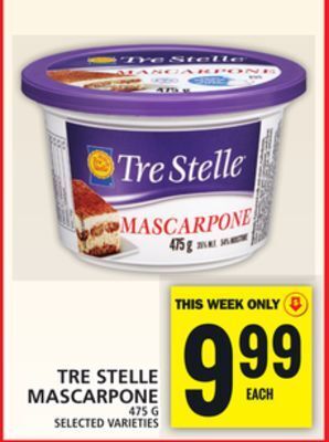 Food Basics Tre stelle mascarpone offer