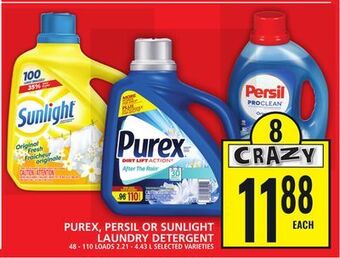 Food Basics Purex, persil or sunlight laundry detergent offer