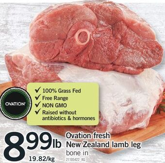 Fortinos Ovation fresh new zealand lamb leg offer