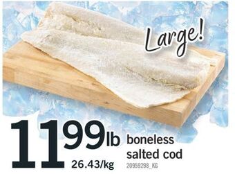 Fortinos Boneless salted cod offer
