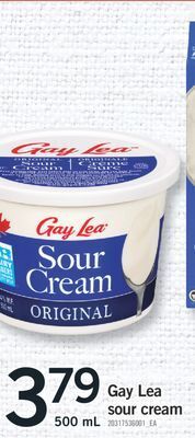 Fortinos Gay lea sour cream, 500 ml offer