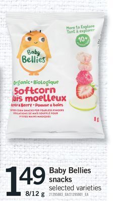 Fortinos Baby bellies snacks , 8/12 g offer
