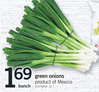 Fortinos Green onions, bunch offer