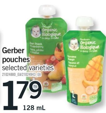 Fortinos Gerber pouches, 128 ml offer