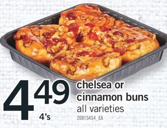 Fortinos Chelsea or cinnamon buns, 4's offer