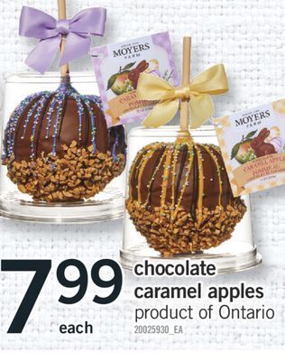 Fortinos Chocolate caramel apples offer