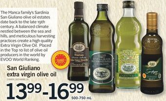 Fortinos San giuliano extra virgin olive oil, 500-750 ml offer