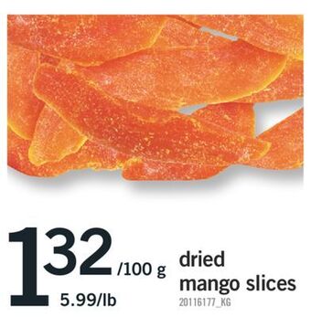 Fortinos Dried mango slices offer