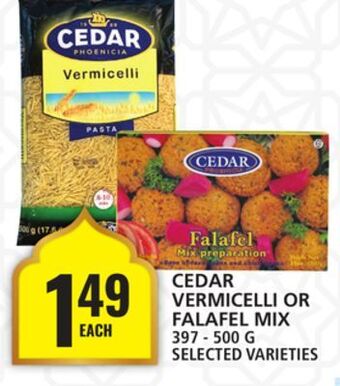Food Basics Cedar vermicelli or falafel mix offer