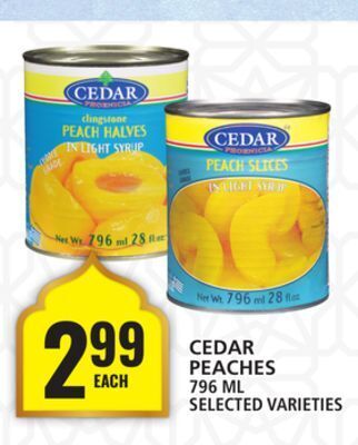 Food Basics Cedar peaches offer