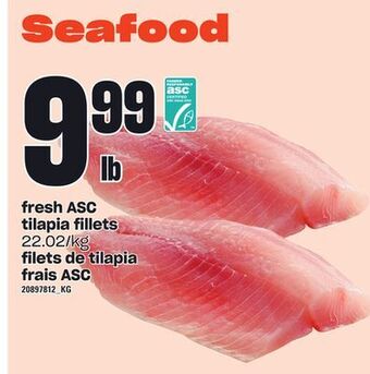 Independent Grocer Fresh asc tilapia fillets offer
