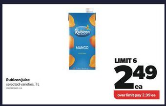 Real Canadian Superstore Rubicon juice, 1 l offer