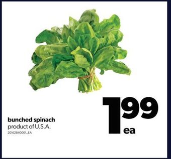Real Canadian Superstore Bunched spinach offer