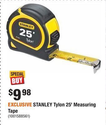 Home Depot Exclusive stanley tylon 25' measuring tape offer