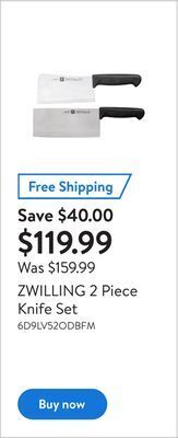 Walmart Zwilling 2 piece knife set offer
