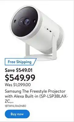 Walmart Samsung the freestyle projector with alexa built-in (sp-lsp3blaxzc, 2022 model, canada version) - open box - 10/10 condition offer