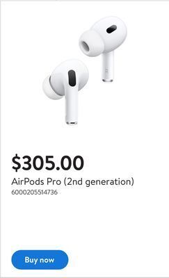 Walmart Airpods pro (2nd generation) offer