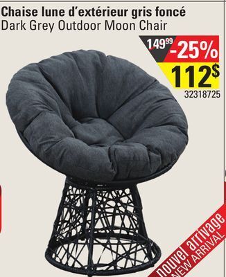 Sushi Shop Dark grey outdoor moon chair offer