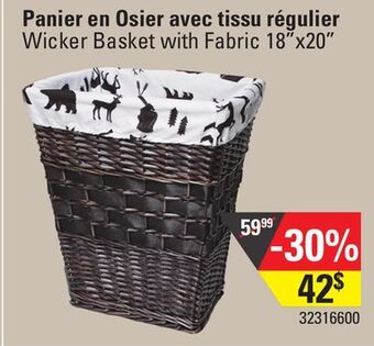 Sushi Shop Wicker basket with fabric offer