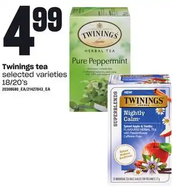 Loblaws Twinings tea, 18/20's offer