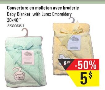 Sushi Shop Baby blanket with lurex embroidery offer