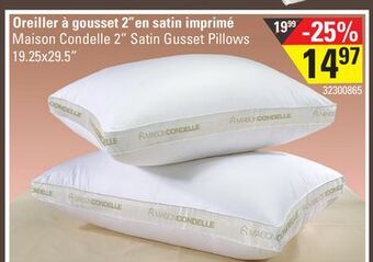 Sushi Shop Maison condelle 2" satin gusset pillows offer