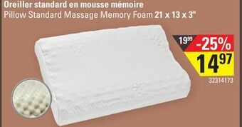 Sushi Shop Pillow standard massage memory foam 21 x 13 x 3" offer