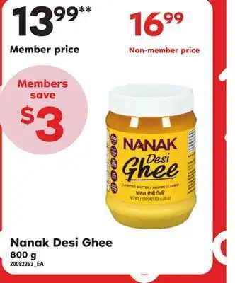 Loblaws Nanak desi ghee, 800 g offer