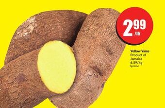 Chalo FreshCo Yellow yams product of jamaica 6.59/kg offer