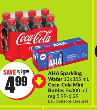 Chalo FreshCo Aha sparkling water 12x355 ml coca-cola mini bottles 8x300 ml offer