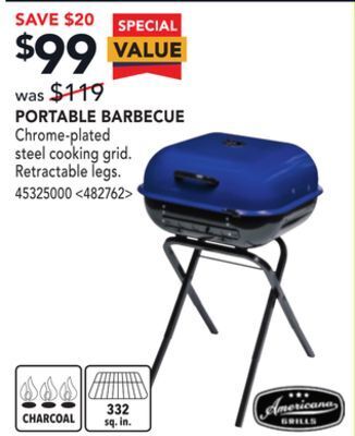 RONA Americana portable barbecue offer